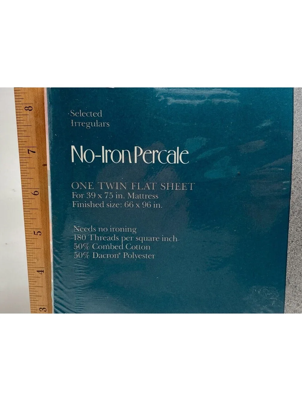 West Point Pepperell Selected Irregulars No-Iron Percale Twin Flat Sheet Vintage